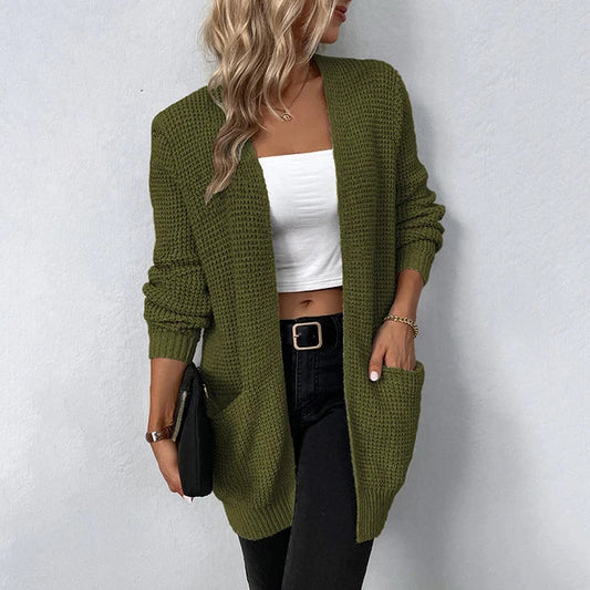 Nancy | Stickad cardigan med fickor