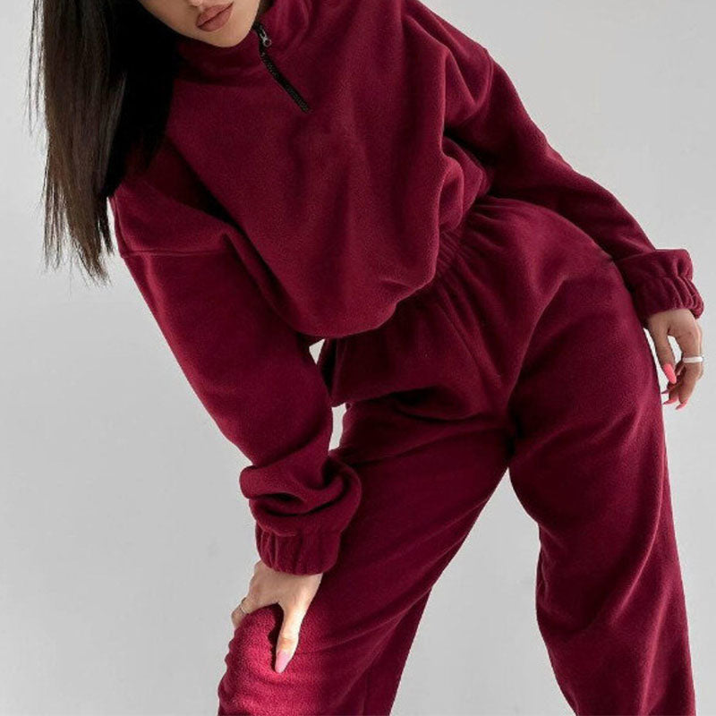 Set Casual med Ståkrage i Två Delar