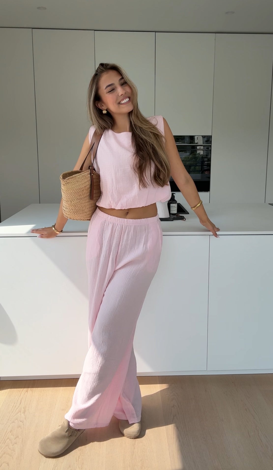 SÄTT WAFFLE ROSA MOALE