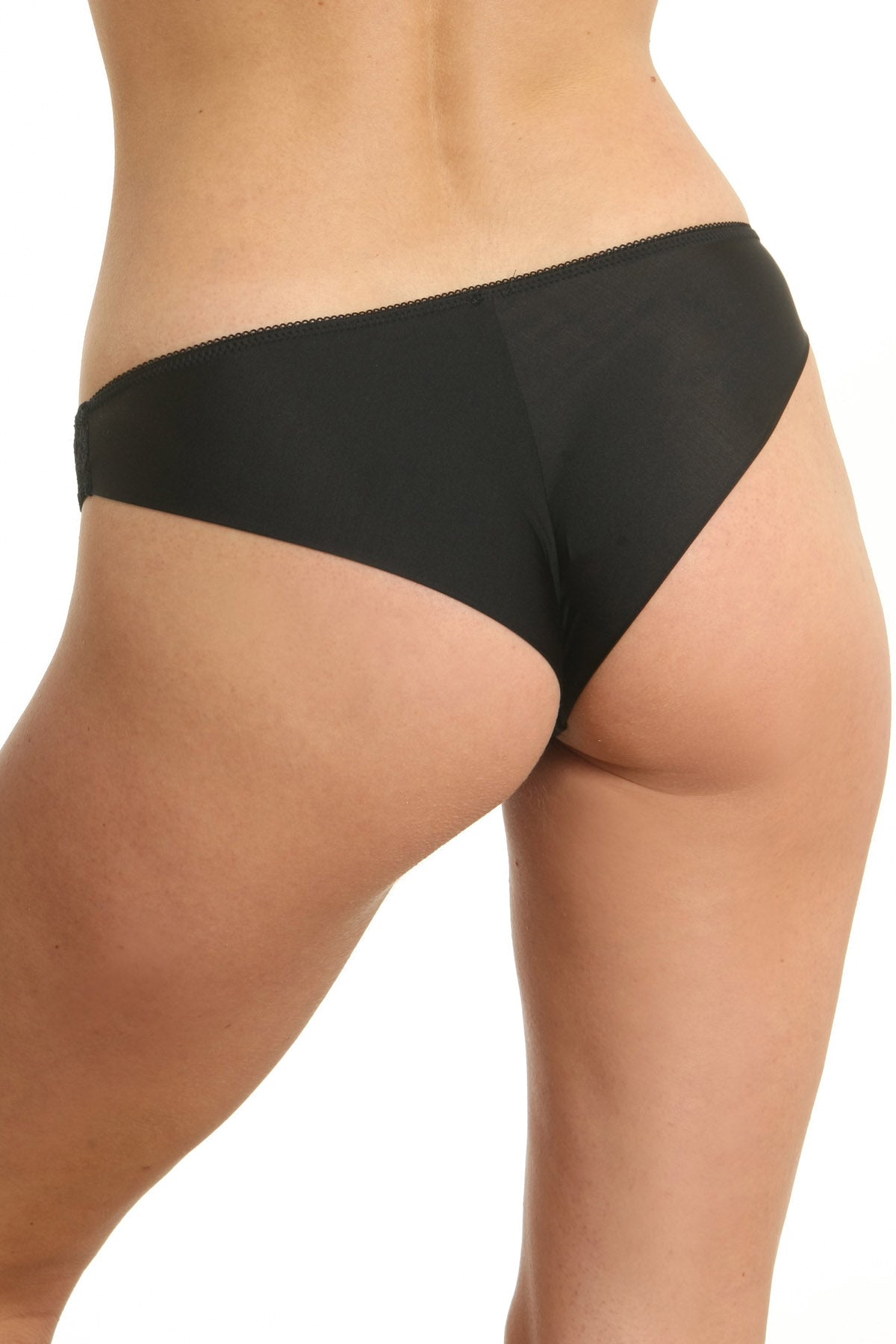 Braziliansk trosa i mikrofiber och spets CATRINA S1120N svart