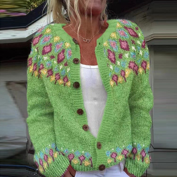 Lindsey | Vintage Isländsk Stickjacka