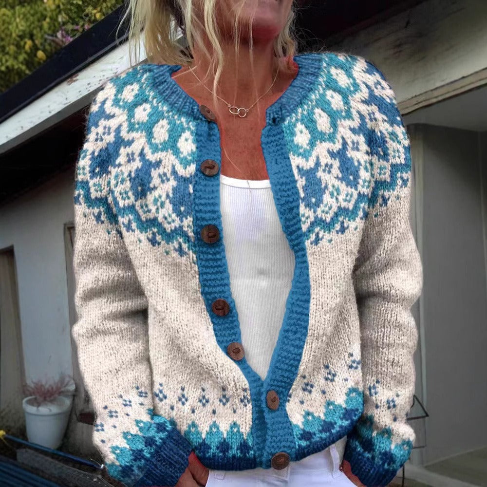 Helen | Vintage Isländsk Stickad Jacka