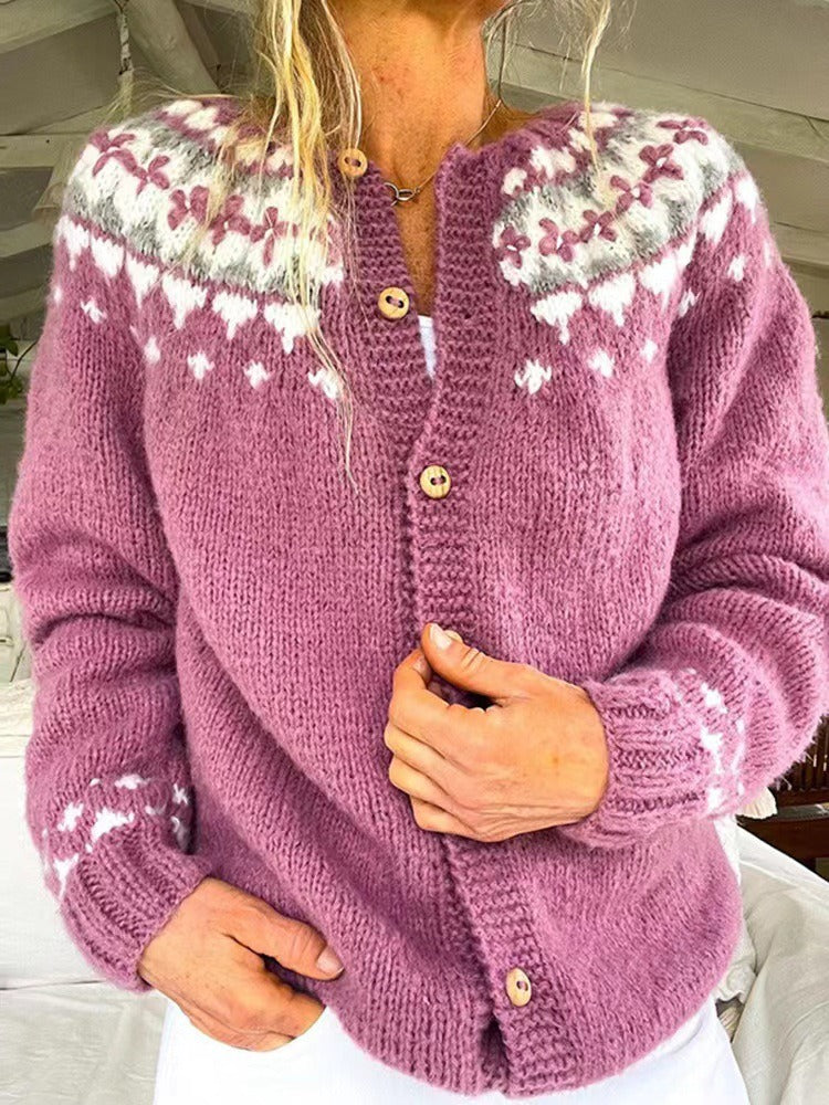 Georgina | Vintage Isländsk Stickad Kofta
