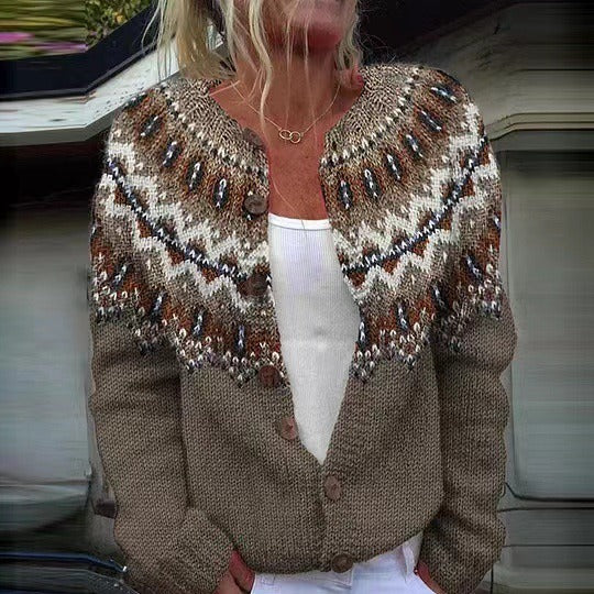 Audrina | Vintage Isländsk Stickjacka