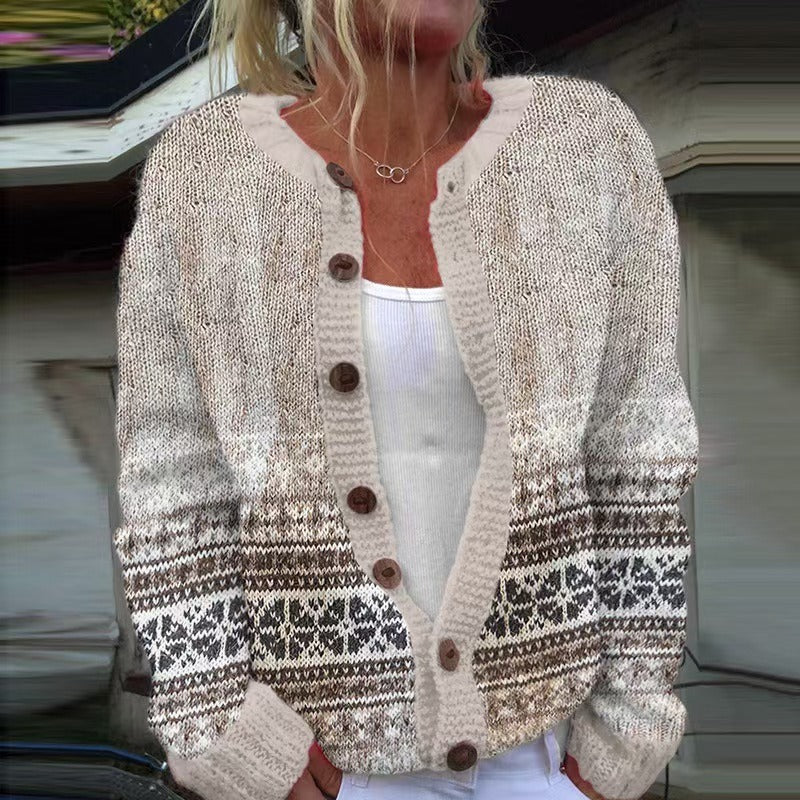 Lotte | Vintage Isländsk Stickad Jacka