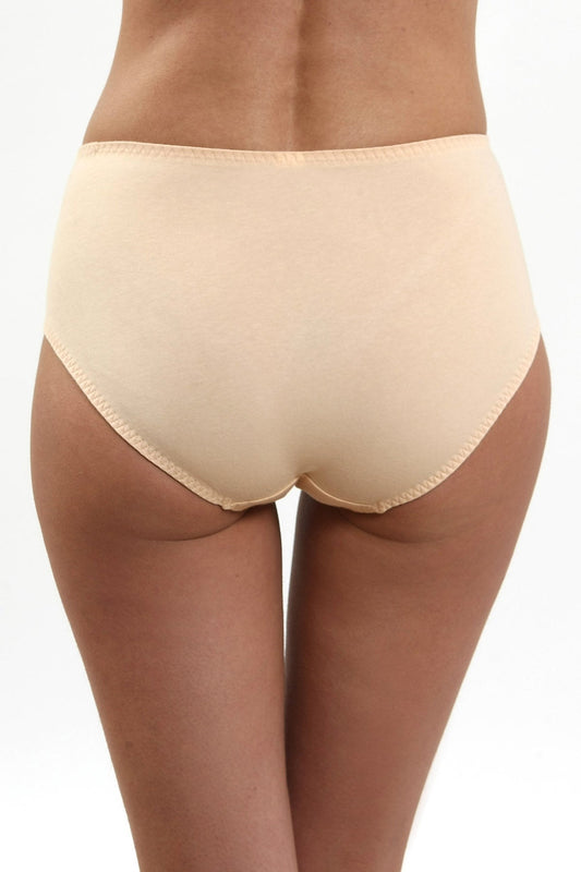 Klassisk bej bomulls- och spetsunderkläder FIONA S1506