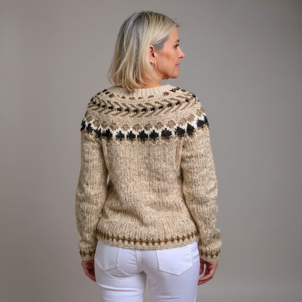 Leoni | Vintage Isländsk Stickad Tröja