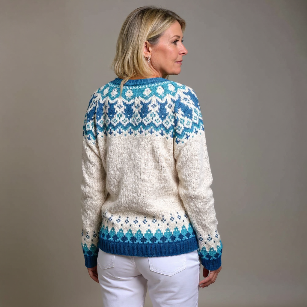 Helen | Vintage Isländsk Stickad Jacka
