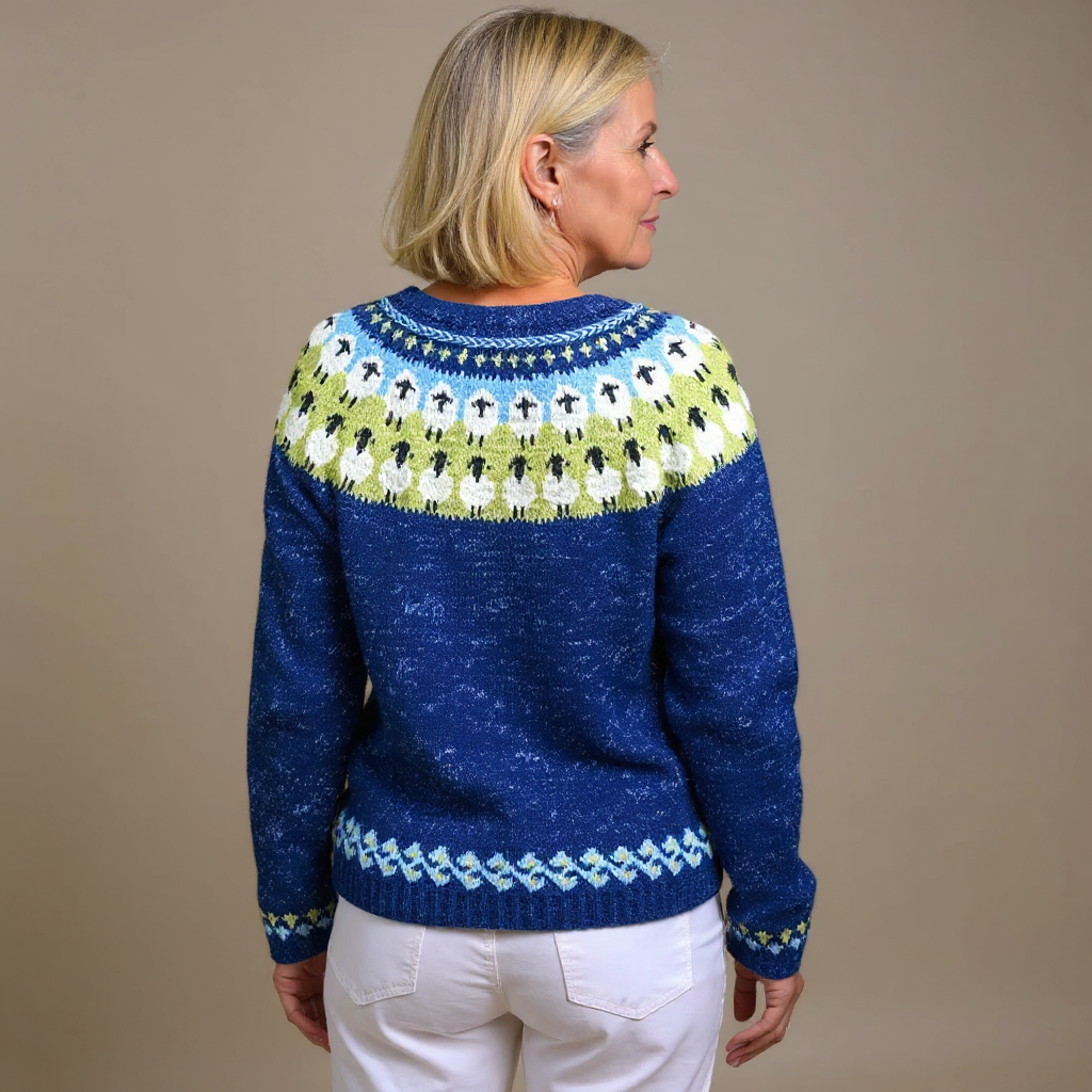 Kaylyn | Vintage Isländsk Stickad Jacka