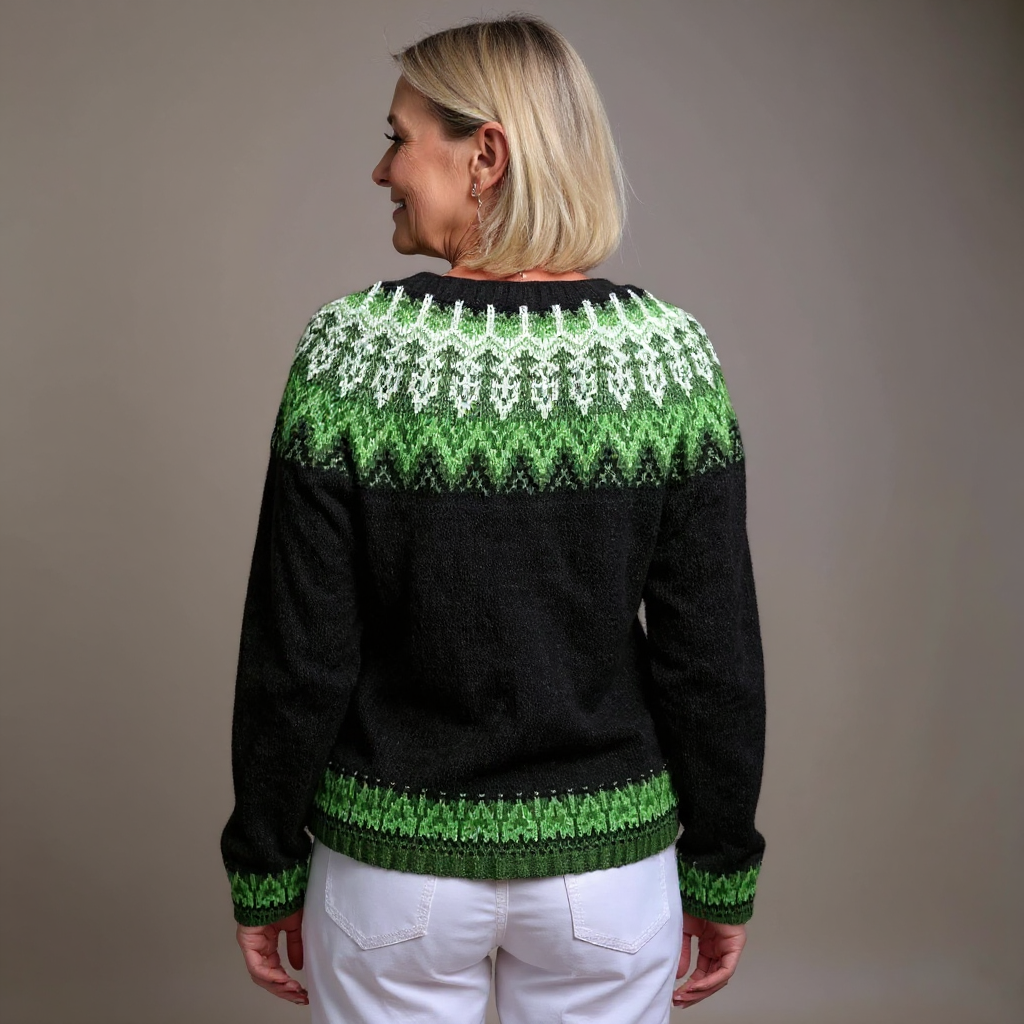Lorena | Vintage Isländsk Stickad Kofta