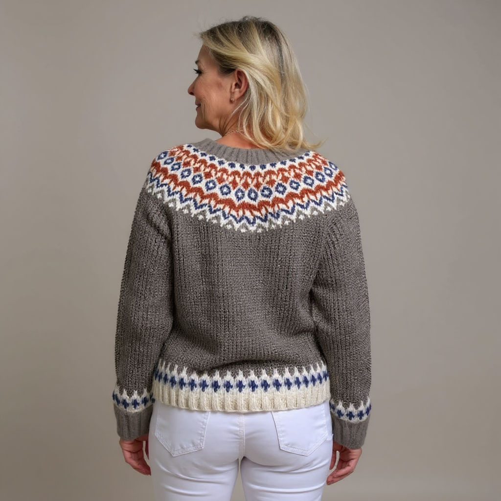 Wilma | Vintage Isländsk Stickad Jacka