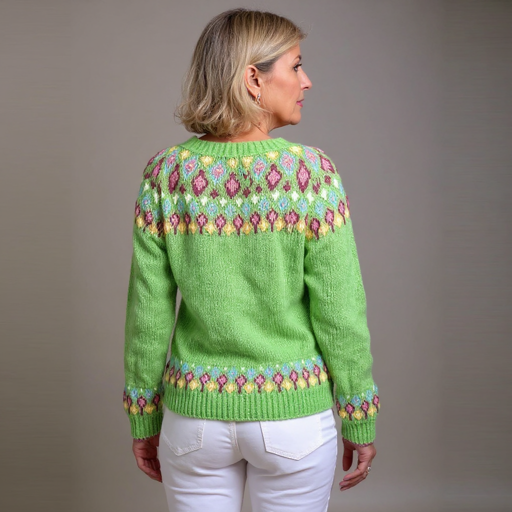 Lindsey | Vintage Isländsk Stickjacka
