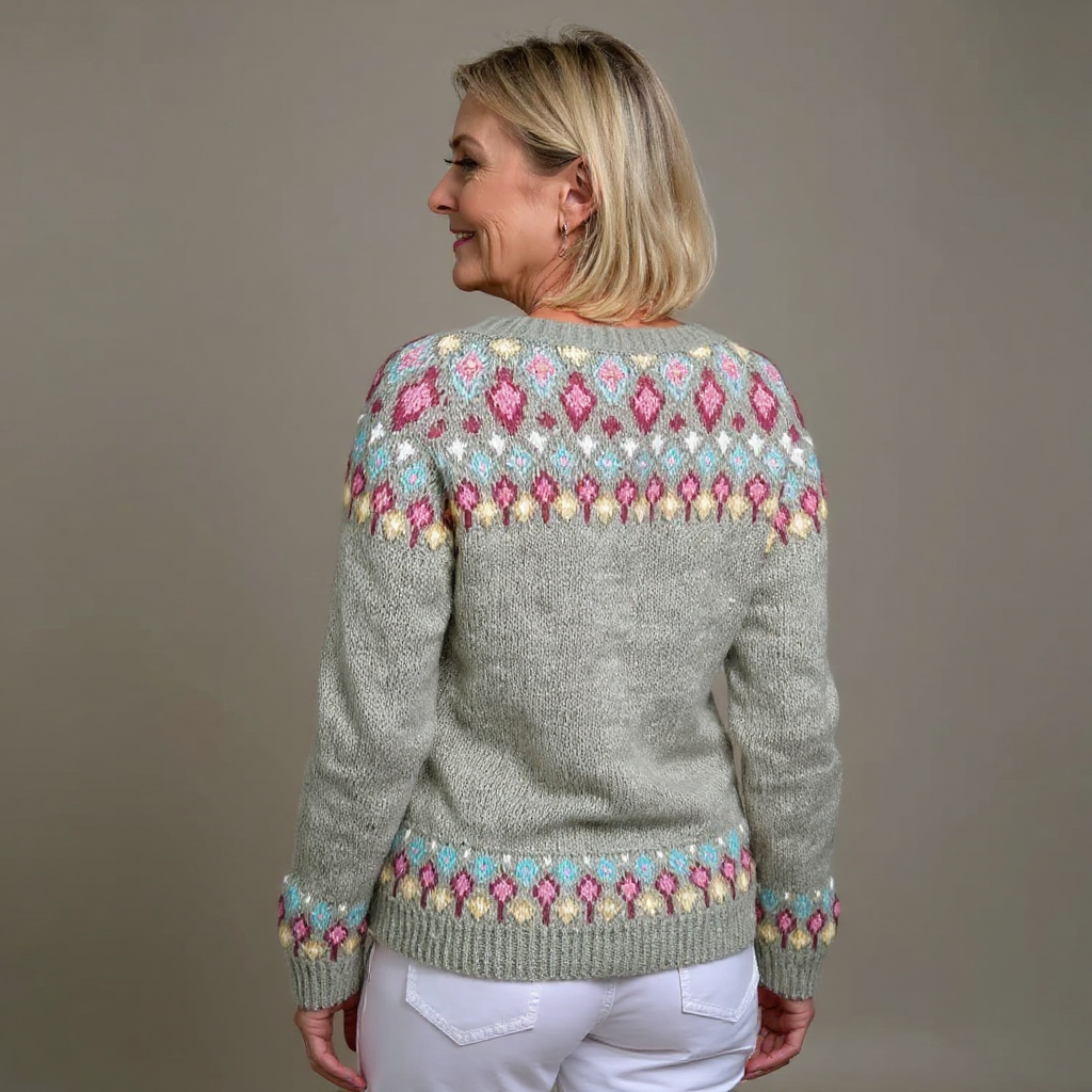 Jette | Vintage Isländsk Stickad Kofta