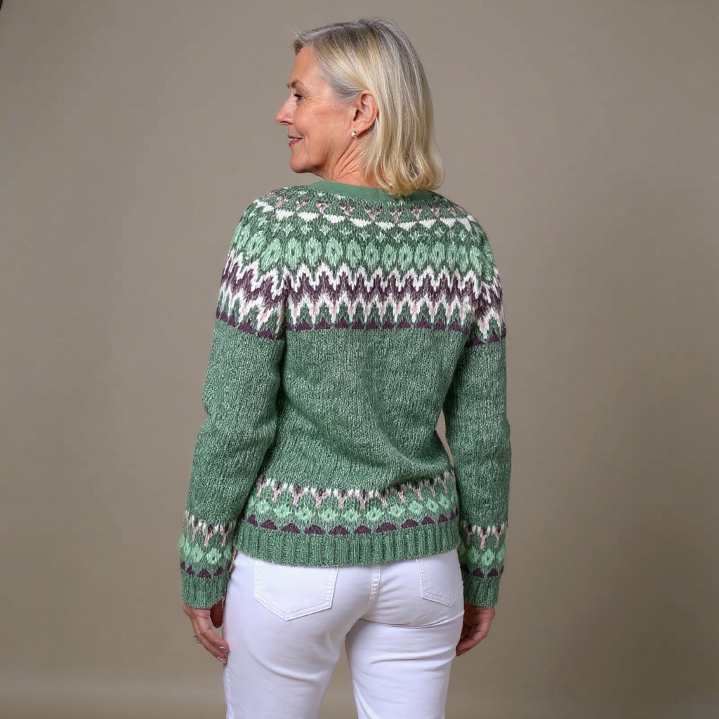 Helena | Vintage Isländsk Stickad Kofta