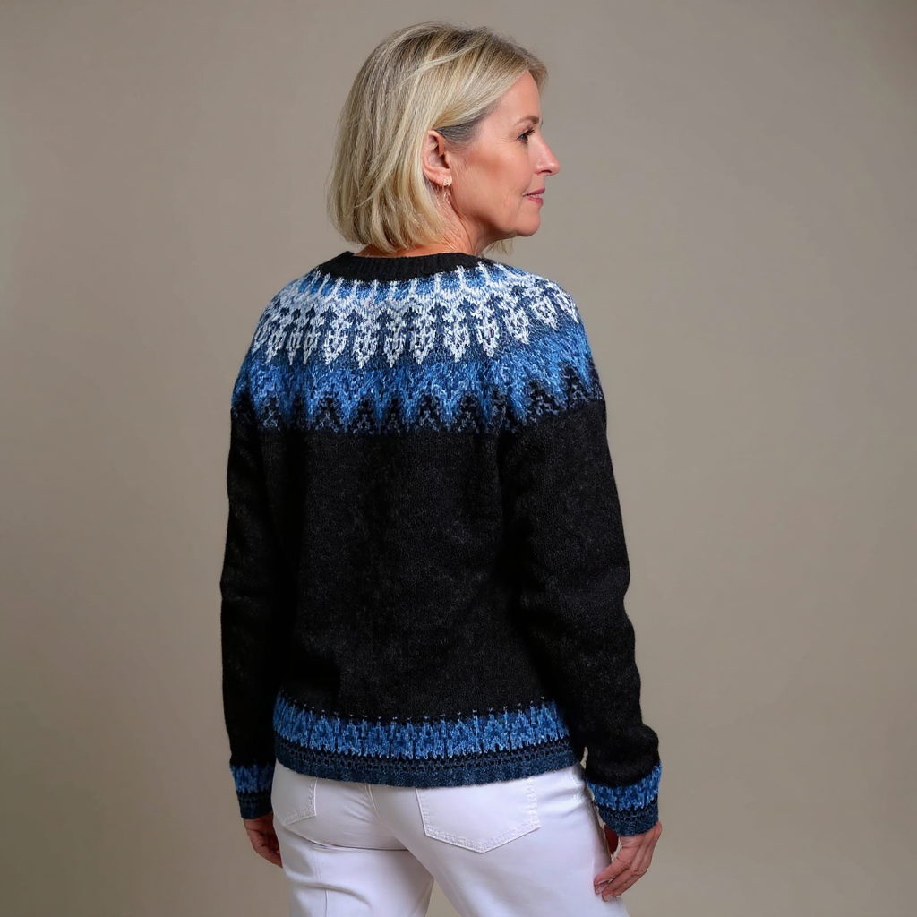 Elli | Vintage Isländsk Stickad Tröja