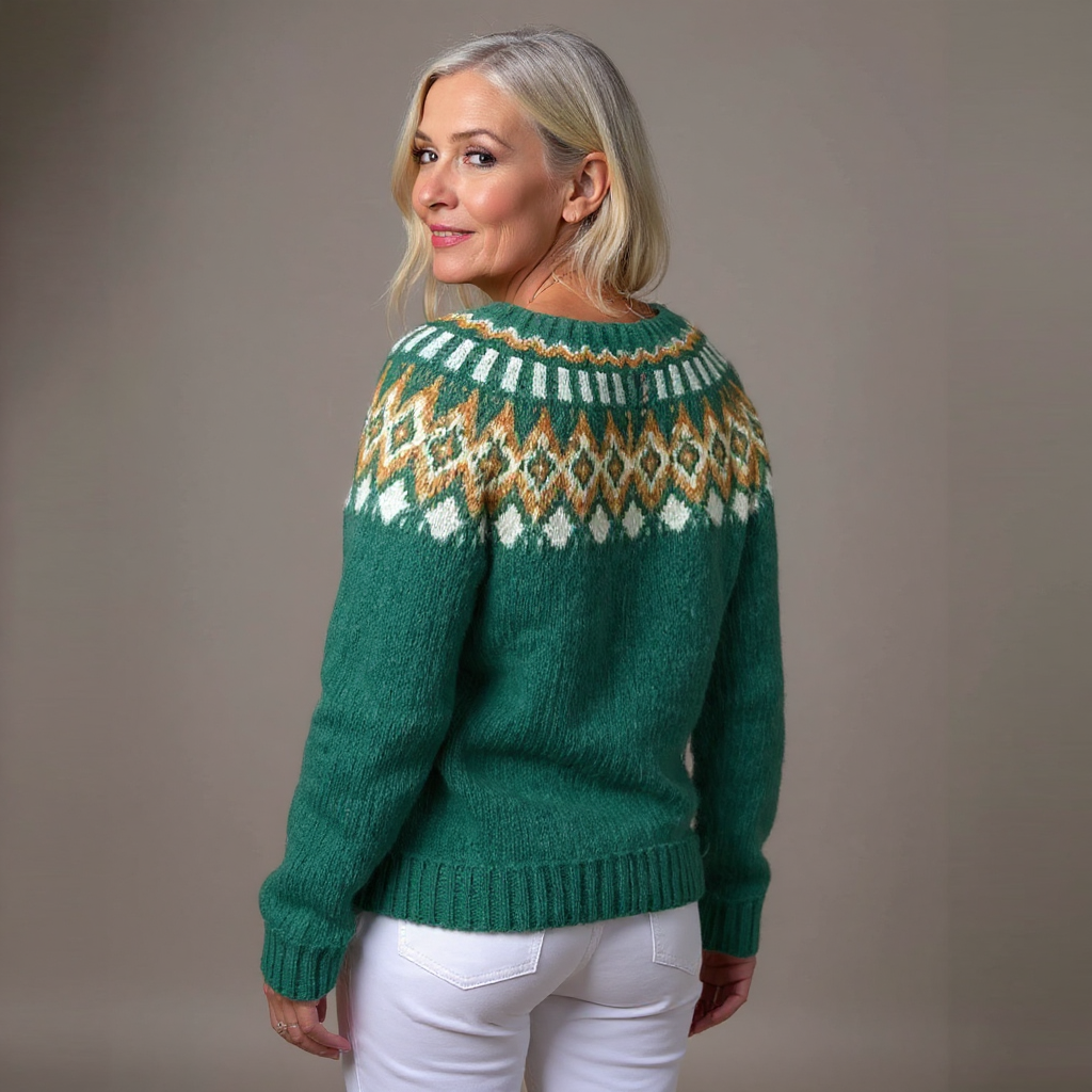Stephanie | Vintage Isländsk Stickad Kofta