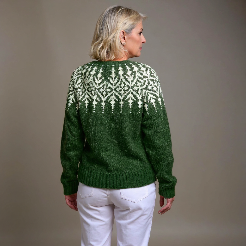 Janine | Vintage Isländsk Stickad Kofta