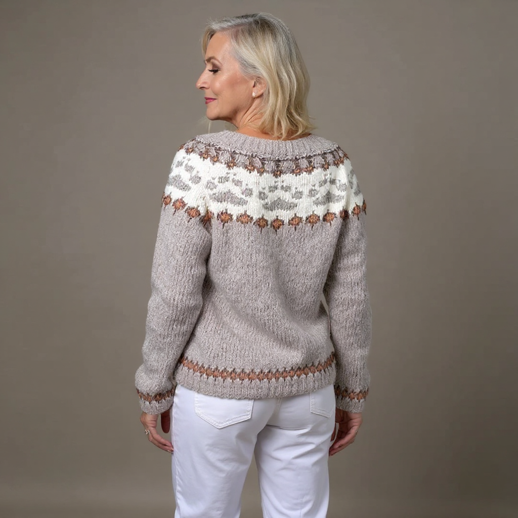Karlotta | Vintage Isländsk Stickad Jacka