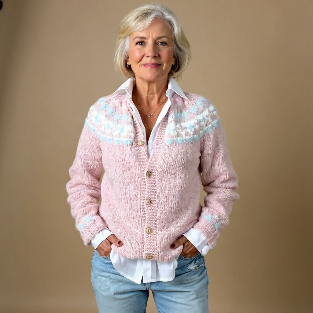 Magdalena | Vintage Isländsk Stickad Kofta