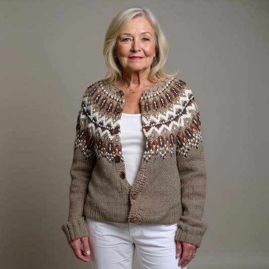 Audrina | Vintage Isländsk Stickjacka