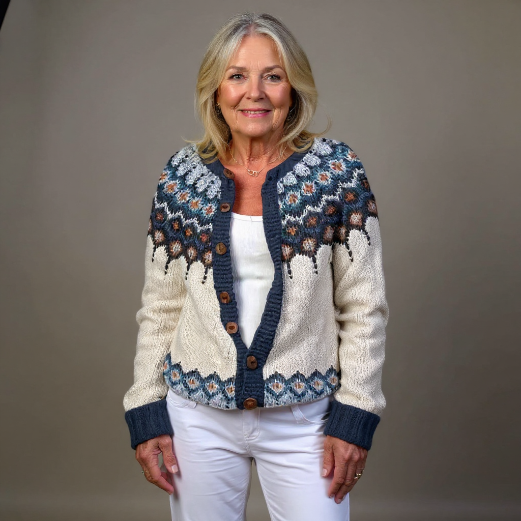Julie | Vintage Isländsk Stickad Kofta