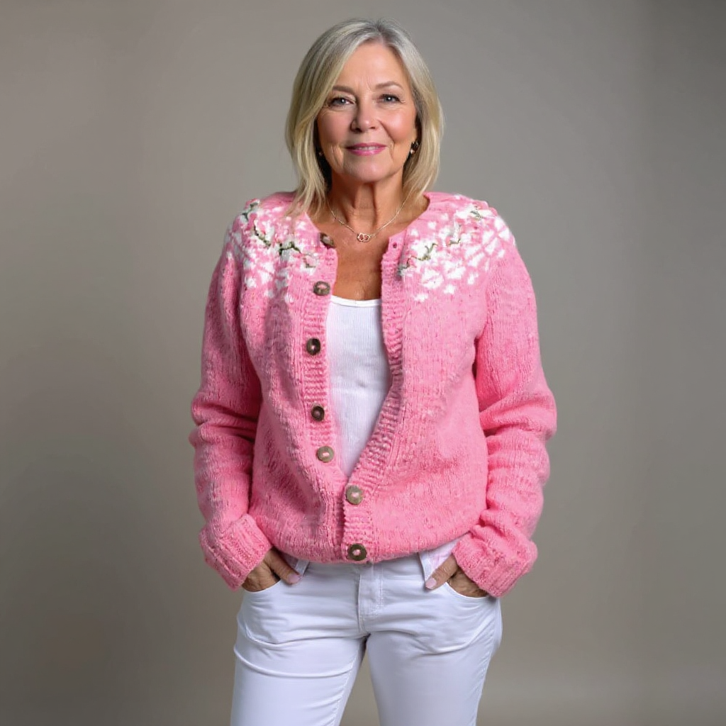 Michelle | Vintage Isländsk Stickad Kofta