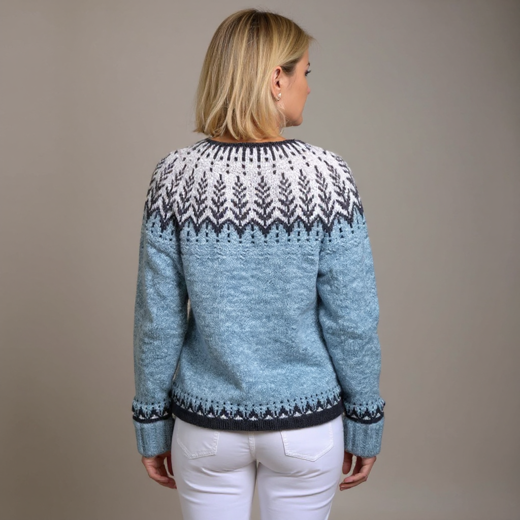 Nancy | Vintage Isländsk Stickad Kofta