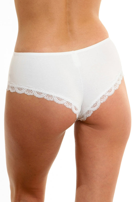 Chilot panty i bomull och spets ISA T0164 vit