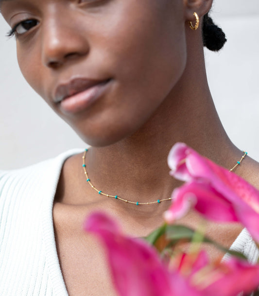 Halsband LOULOU Turkos