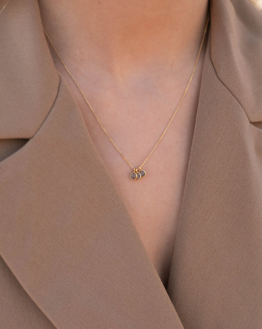 Halsband TROIS med månsten