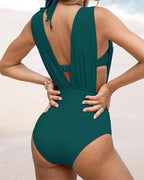 Karina | Costum de baie modelator V cu efect de control al abdomenului