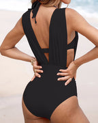 Karina | Costum de baie modelator V cu efect de control al abdomenului