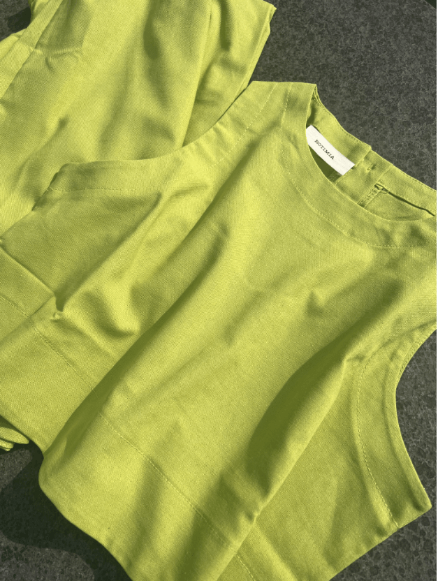 Set Chic din 2 Piese fără Mâneci, Culoare Uniformă