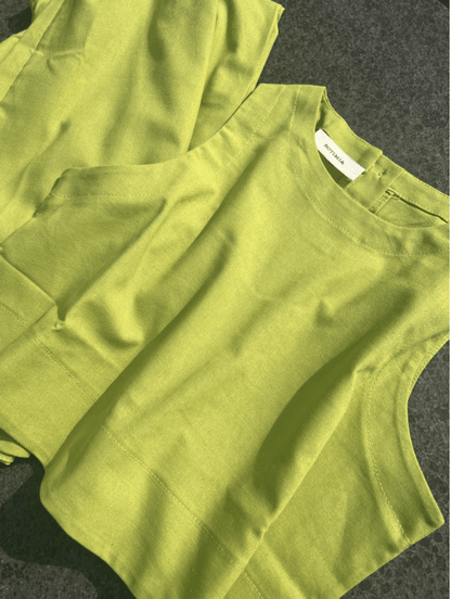 Set Chic i 2 Delar utan Ärmar, Enfärgad