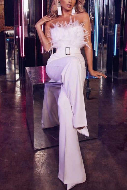 Sexig Overall utan Axlar, utan Ärmar, Tunn