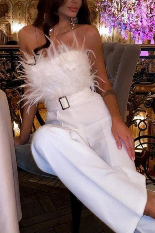 Salopetă Sexy fără Umeri, fără Mâneci, Subțire