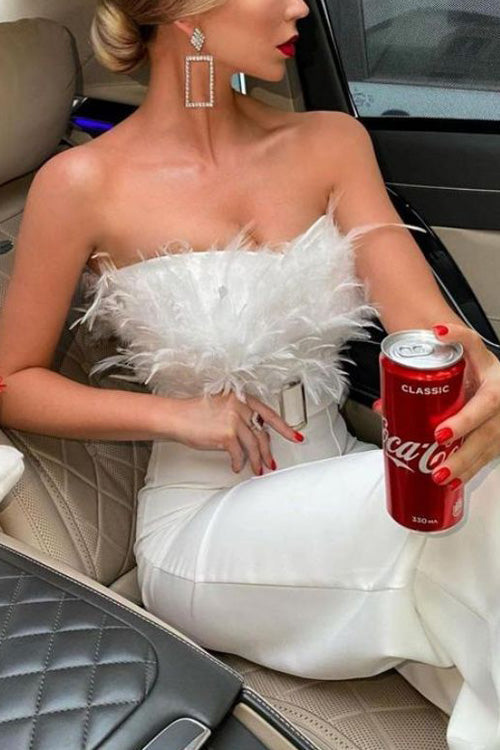 Salopetă Sexy fără Umeri, fără Mâneci, Subțire