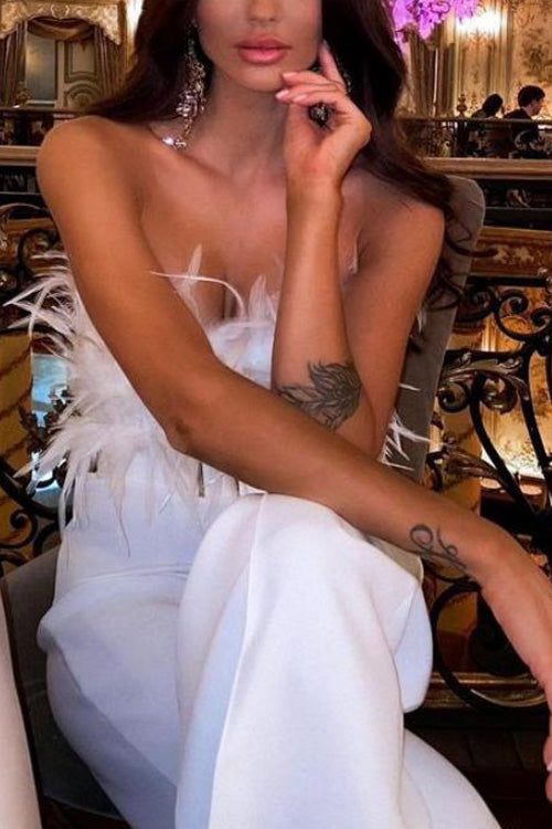 Sexig Overall utan Axlar, utan Ärmar, Tunn