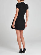 Rochie Mini cu Buzunare și Dantelă Perlată, Exquisită și Jucăușă