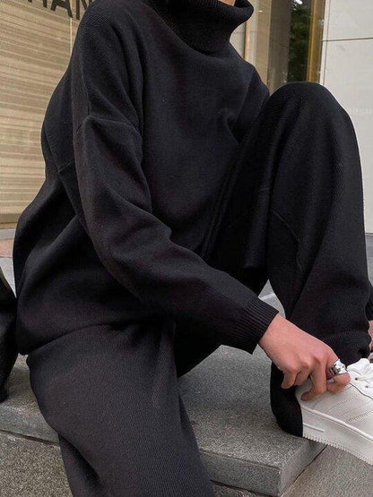 Kostym casual stickad, i solid färg