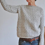 Victoria | Pulover gri elegant cu decolteu tip U