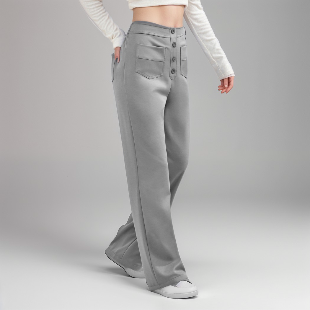 Nina | Pantaloni elastici cu talie înaltă