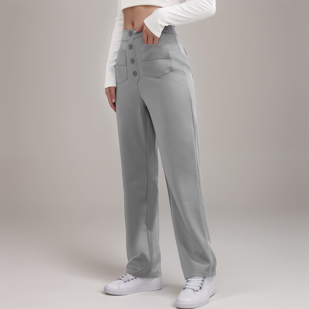 Nina | Pantaloni elastici cu talie înaltă
