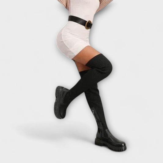 Lureva - Eleganta Overknee Stövlar