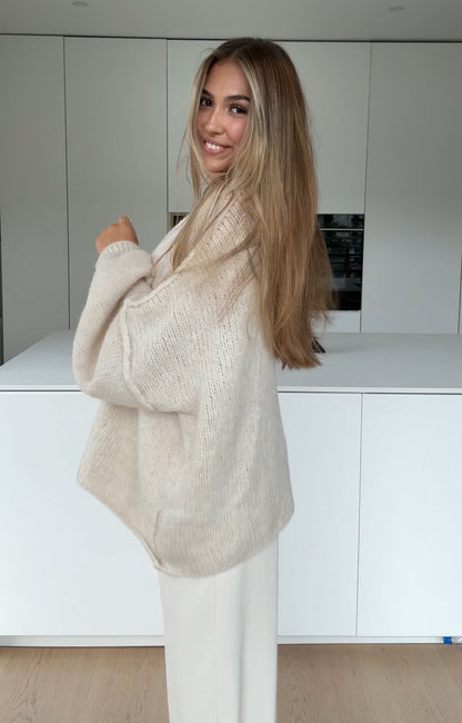 KARDIGAN KLASSISK VANILJ