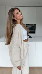 CARDIGAN CLASIC PUFOASĂ VANILIE