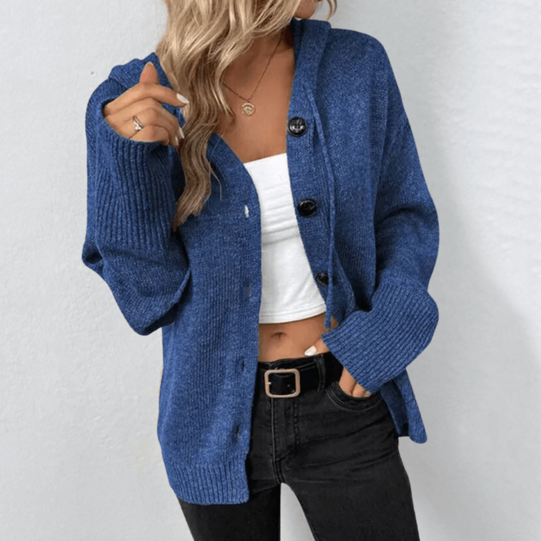 Brittan | Stickad cardigan med knappar