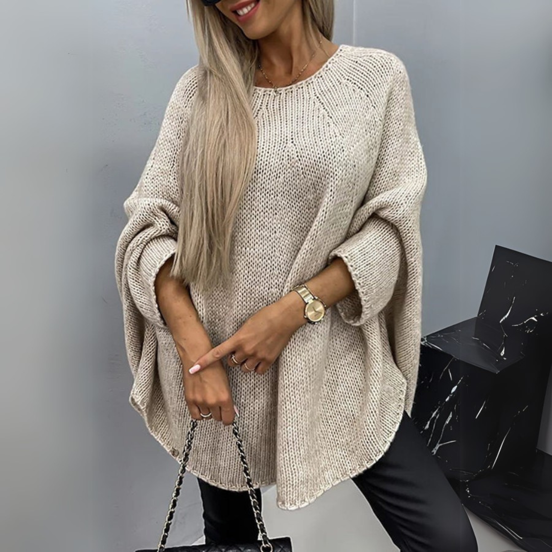Isabelle | Pulover elegant pentru dame cu guler rotund