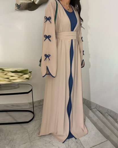 Elegant Set med Cardigan och Klänning i Två Delar