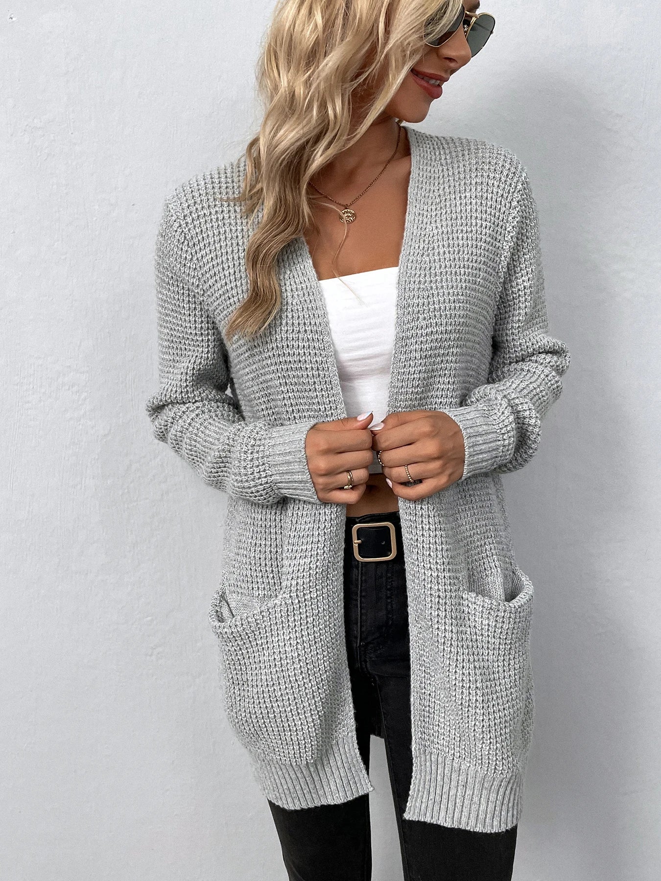 Nancy | Cardigan tricotat lejer cu buzunare